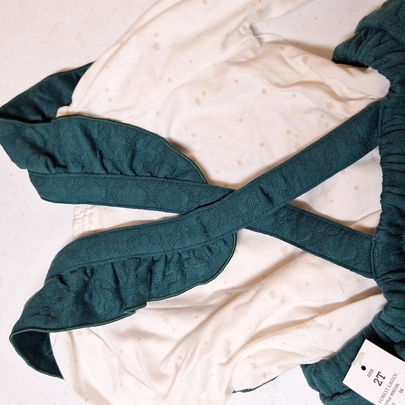 NEW! Toddler Girls' 2pc Long Sleeve Skirtall Set, Green - Cat & Jack - Picture 8 of 9